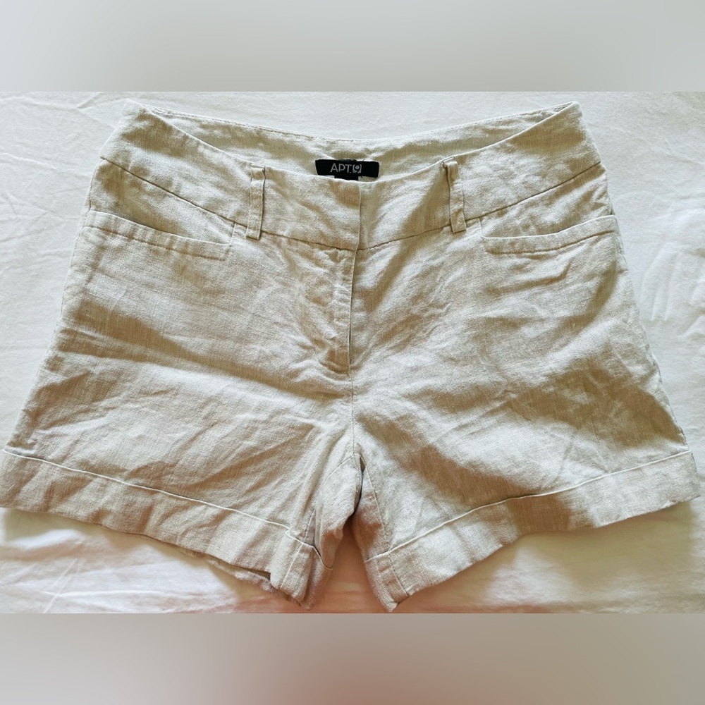 APT 9 Metallic Shimmer Linen shorts (Size 8)